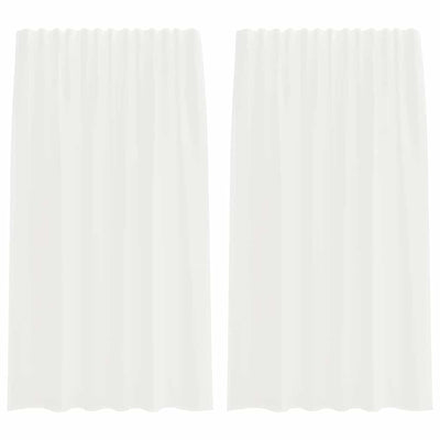 Valkoinen voileeverhot tangotaskuilla Lopina (2 kpl)