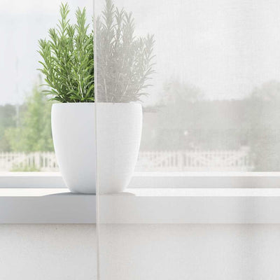 Valkoinen voileeverhot tangotaskuilla Lopina (2 kpl)