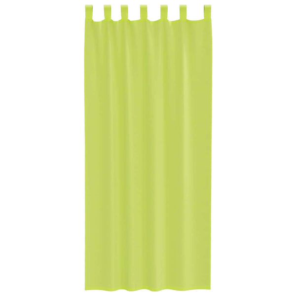 Voile-verhot kielekkeillä 2 kpl omenanvihreä