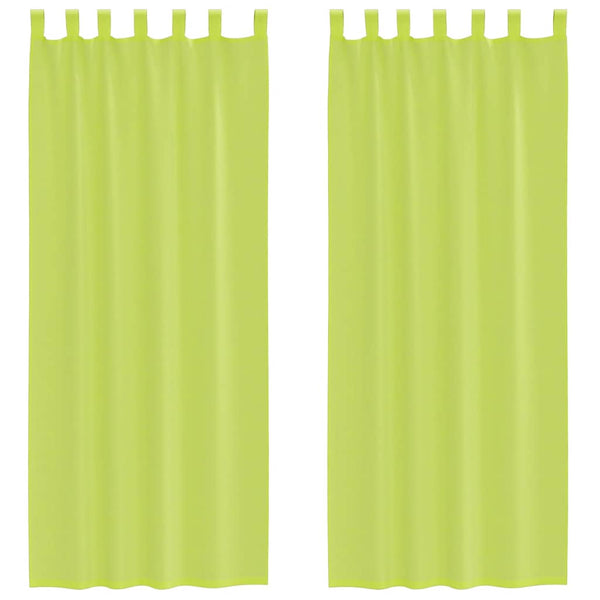 Voile-verhot kielekkeillä 2 kpl omenanvihreä
