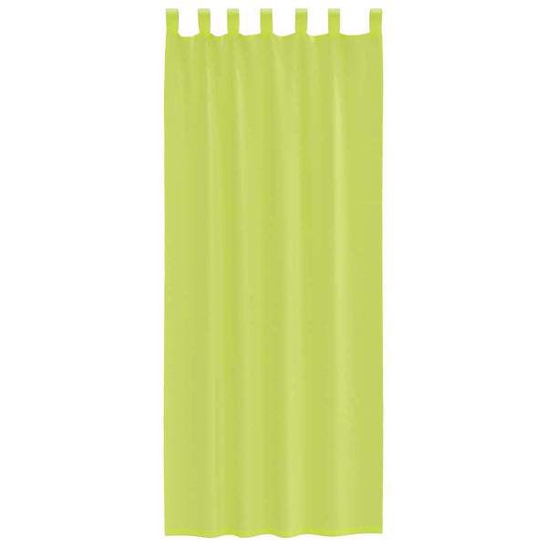 Voile-verhot kielekkeillä 2 kpl omenanvihreä
