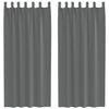 Tummanharmaa voileeverhot lenkeillä Lopina 140x225cm (2 kpl)