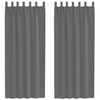 Tummanharmaa voileeverhot lenkeillä Lopina 140x260cm (2 kpl)