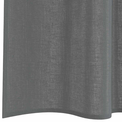Voileeverhot lenkeillä 2 kpl tummanharmaa 140x260 cm
