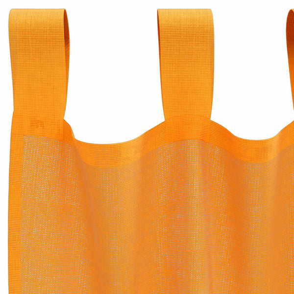 Voile-verhot lenkeillä 2 kpl oranssi 140x225 cm