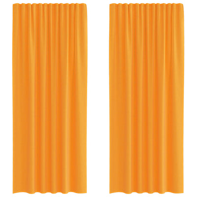 Voileeverhot lenkeillä 2 kpl oranssi 140x245 cm