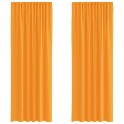 Voileeverhot lenkeillä 2 kpl oranssi 140x260 cm