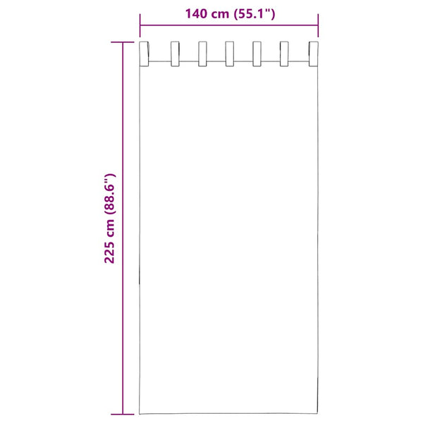 Voile-verhot lenkeillä 2 kpl pinkki 140x225 cm
