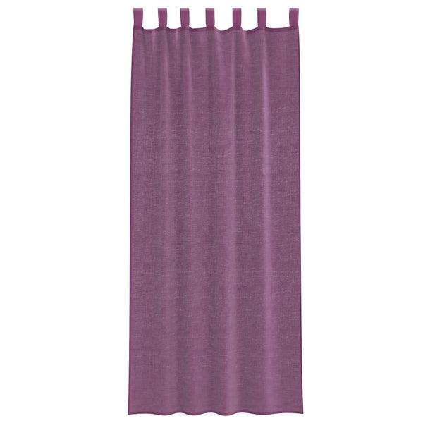 Voile-verhot lenkeillä 2 kpl violetti 140x260 cm