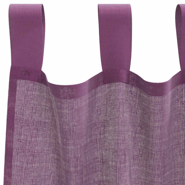 Voile-verhot lenkeillä 2 kpl violetti 140x260 cm