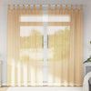 Voile-verhot lenkeillä 2 kpl hiekka 140x245 cm
