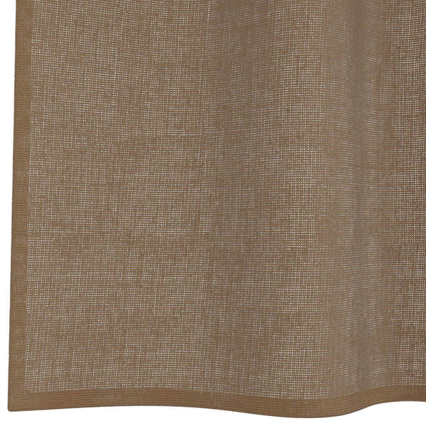 Voile-verhot lenkeillä 2 kpl vaaleanruskea 140x175 cm