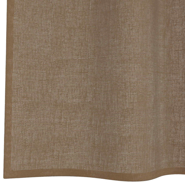 Voile-verhot lenkeillä 2 kpl vaaleanruskea 140x245 cm