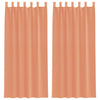 Voile-verhot lenkeillä 2 kpl terrakotta 140x225 cm