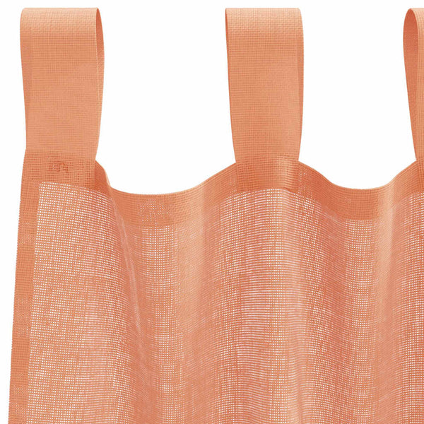 Voile-verhot lenkeillä 2 kpl terrakotta 140x225 cm