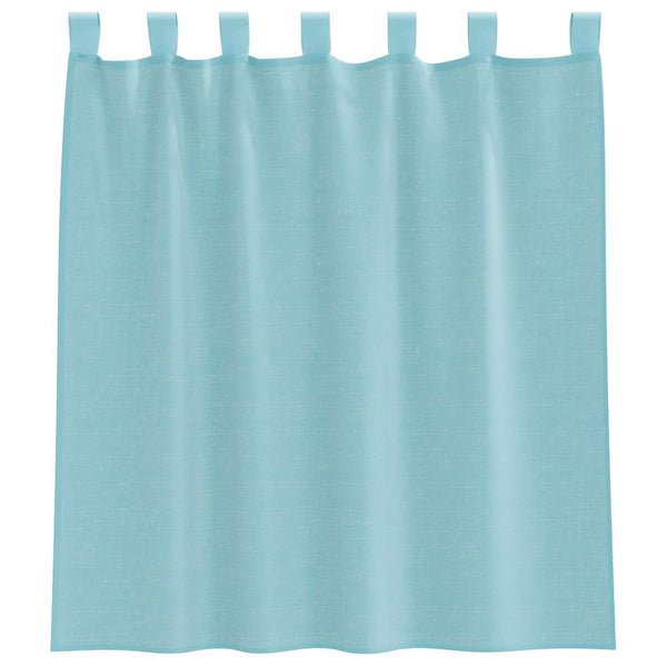 Voile-verhot lenkeillä 2 kpl turkoosi 140x140 cm