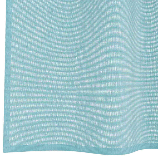 Voile-verhot lenkeillä 2 kpl turkoosi 140x245 cm
