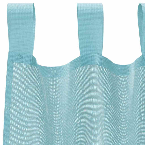 Voile-verhot lenkeillä 2 kpl turkoosi 140x260 cm