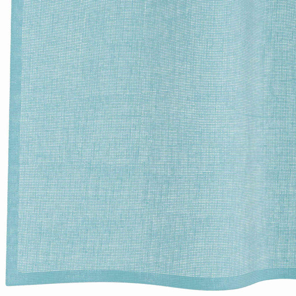 Voile-verhot lenkeillä 2 kpl turkoosi 140x260 cm