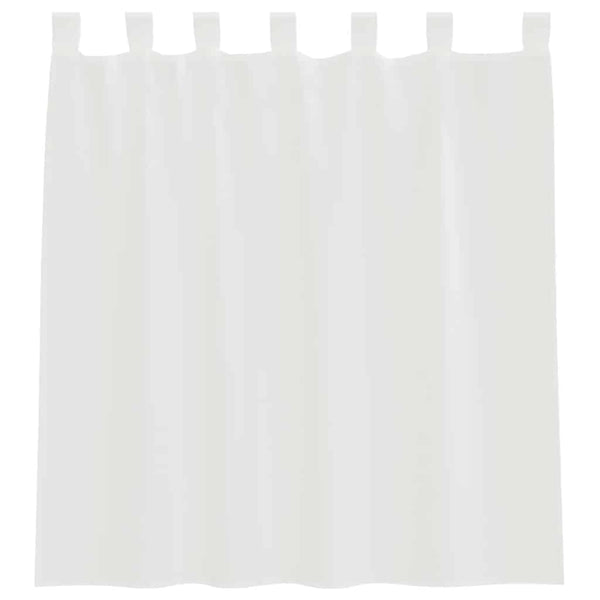 Voile-verhot lenkeillä 2 kpl valkoinen 140x140 cm