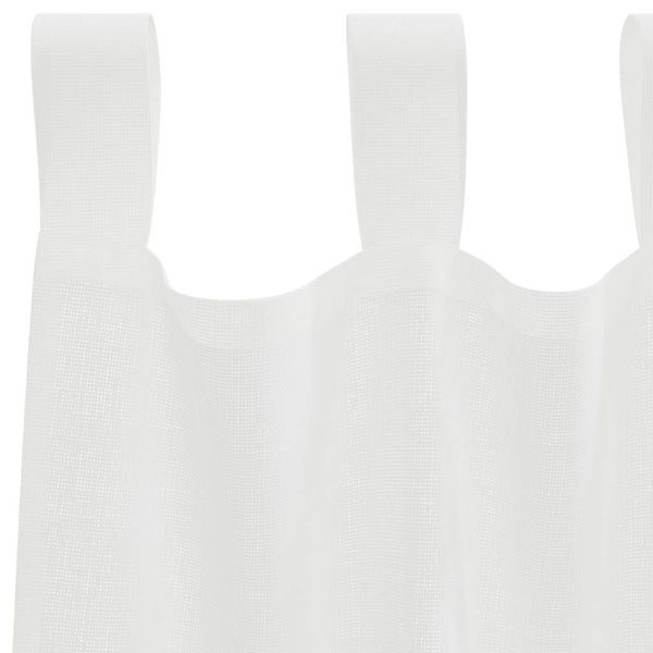 Voile-verhot lenkeillä 2 kpl valkoinen 140x225 cm