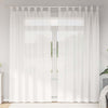 Voile-verhot lenkeillä 2 kpl valkoinen 140x245 cm