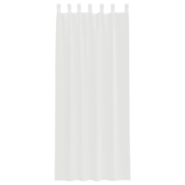 Voile-verhot lenkeillä 2 kpl valkoinen 140x260 cm
