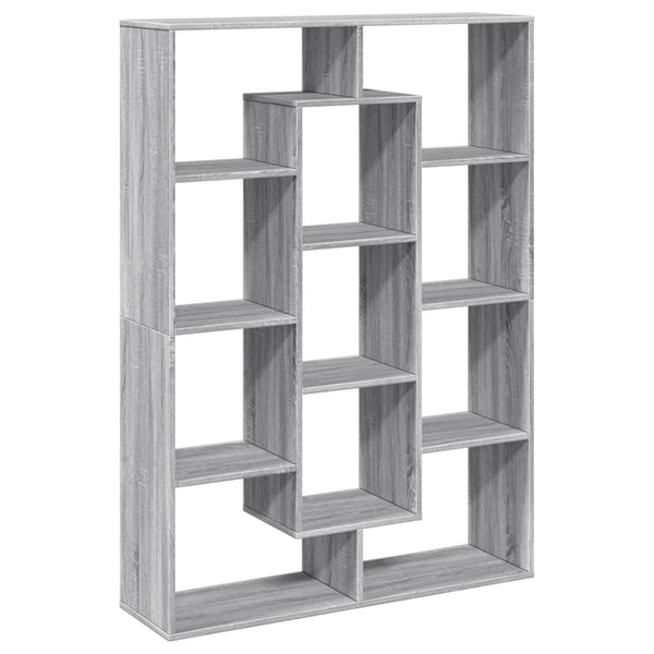 Kirjahylly harmaa Sonoma 102x29x143 cm tekninen puu