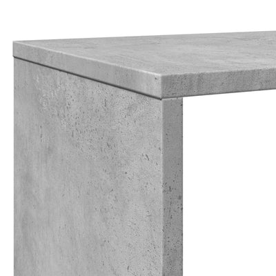 Kirjahylly betoninharmaa 132x29x141,5 cm lastulevy