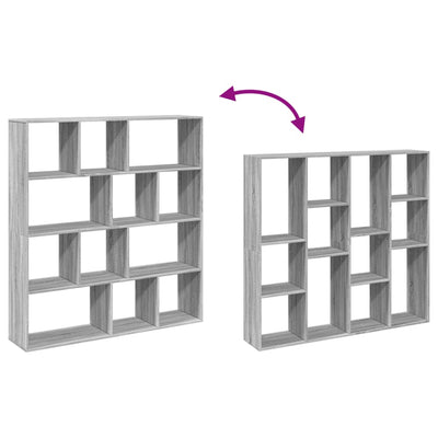 Harmaa kirjahylly Norhan 132x29x141,5cm (puinen)