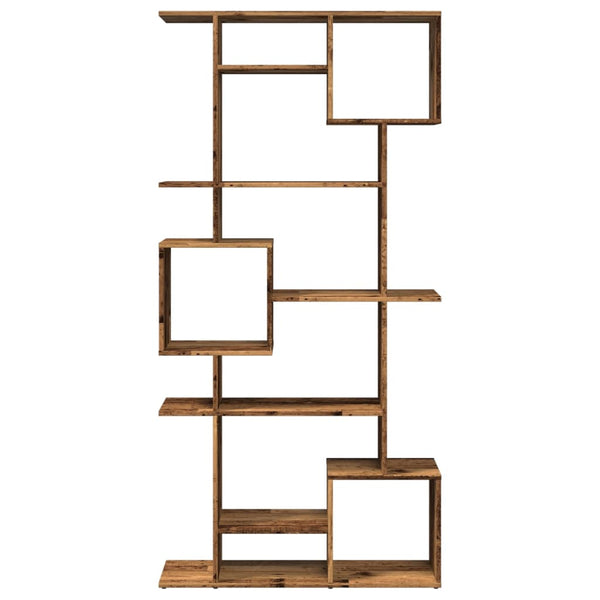 Kirjahylly vanha puu 92x29x188 cm lastulevy