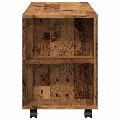 TV-kaappi pyörillä vanha puu 102x34,5x43 cm teknillinen puu