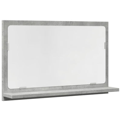 Kylpyhuoneen peilikaappi betoninharmaa 60x11x37 cm lastulevy