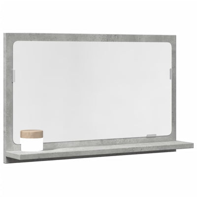 Kylpyhuoneen peilikaappi betoninharmaa 60x11x37 cm lastulevy