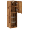 TV-taso LED-valoilla vanha puu 30,5x30x102 cm