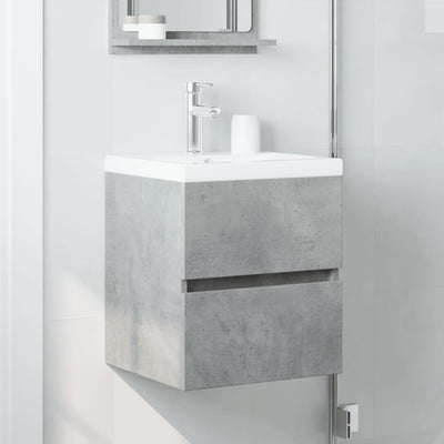 Allaskaappi betoninharmaa 100x38,5x45 cm tekninen puu