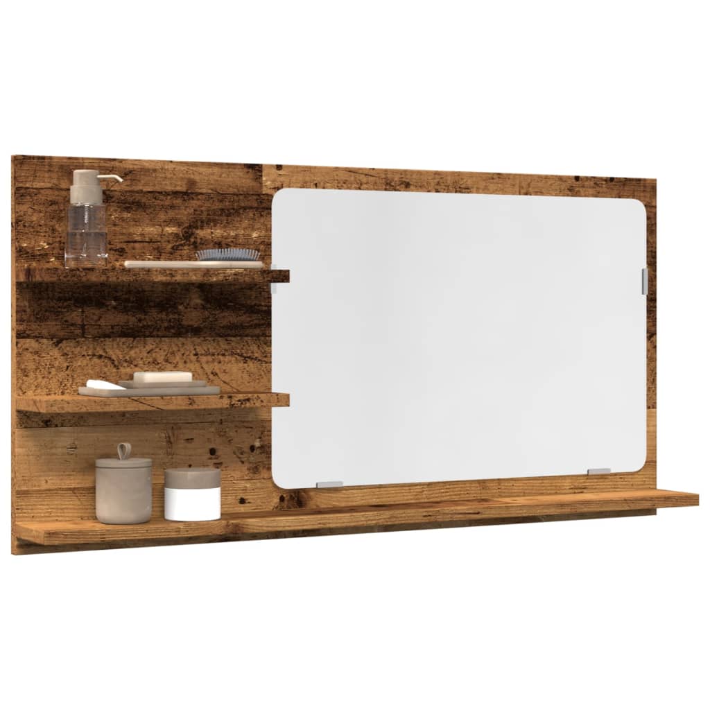 Vanha puu kylpyhuoneen peilikaappi Scarisoreanu 90x11x45cm (puinen)