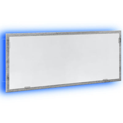 Harmaa kylpyhuoneen led-peili Destiny 100x8,5x37cm (puinen)
