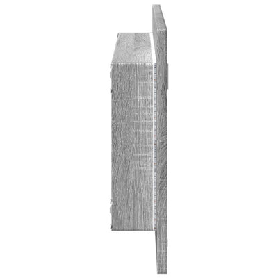Kylpyhuoneen LED-peili harmaa Sonoma 100x8,5x37 cm tekninen puu