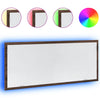 Kylpyhuoneen LED-peili ruskea tammi 100x8,5x37 cm tekninen puu