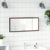 Kylpyhuoneen LED-peili ruskea tammi 100x8,5x37 cm tekninen puu