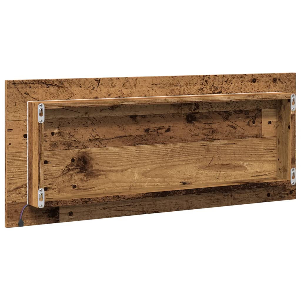 Vanha puu kylpyhuoneen led-peili Destiny 100x8,5x37cm (puinen)