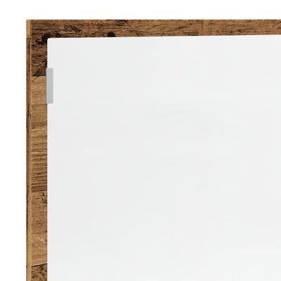 Kylpyhuoneen LED-peili vanha puu 100x8,5x37 cm tekninen puu