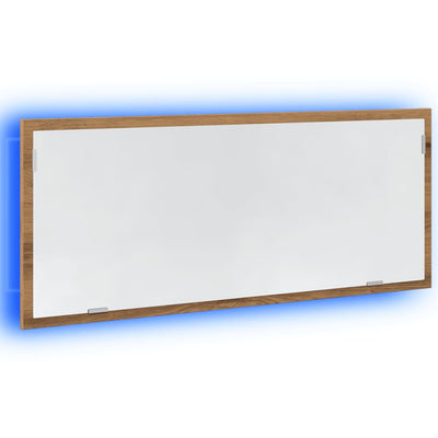 Kylpyhuoneen LED-peili tammi 100x8,5x37 cm tekninen puu