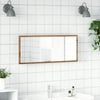 Kylpyhuoneen LED-peili tammi 100x8,5x37 cm tekninen puu