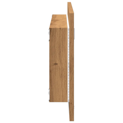 Kylpyhuoneen LED-peili tammi 100x8,5x37 cm tekninen puu