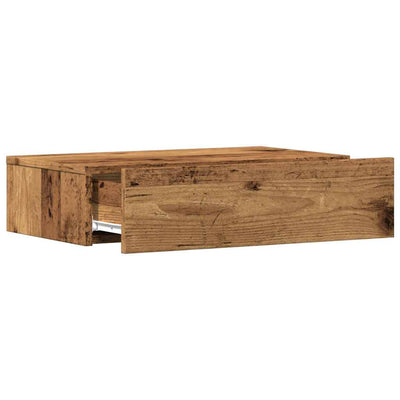 TV-kaappi LED-valoilla Vanha puu 60x35x15,5 cm