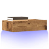 TV-kaappi LED-valoilla Vanha puu 60x35x15,5 cm