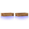 2-osainen TV-kaappisarja LED-valoilla Vanha puu 60x35x15,5 cm
