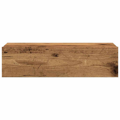 2-osainen TV-kaappisarja LED-valoilla Vanha puu 60x35x15,5 cm